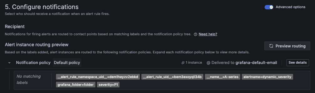 Preview routing multiple times to verify how label values change over time. Preview routing multiple times to verify how label values change over time.
