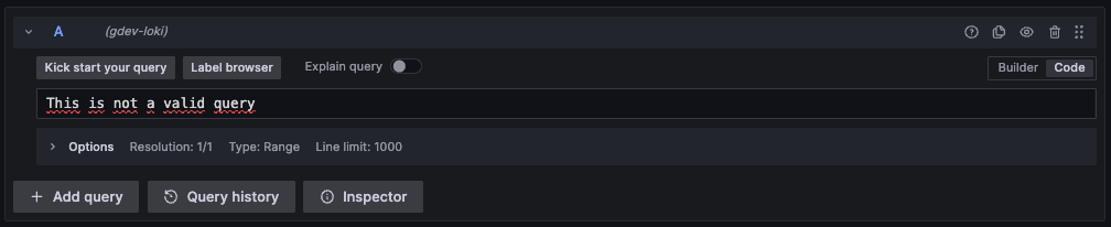 Loki query validation Loki query validation