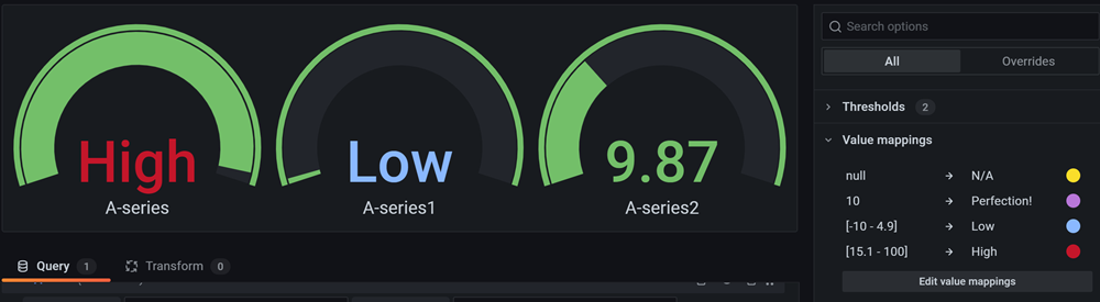 Value mappings bar gauge example